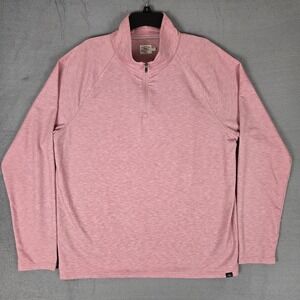 Faherty Sweater Mens XL Pink Golf Movement Half Zip 1/4 Zip Pullover Stretch